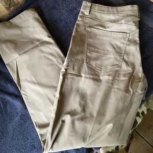 Copper & Oak Classic Straight-Leg Khaki Pants - Tan 38 X 34